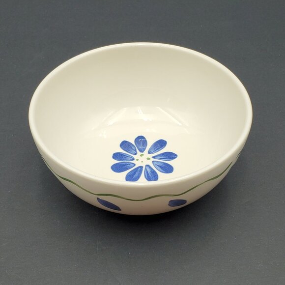 Pfaltzgraff Springwood Soup Cereal Bowls White Stoneware Bowls with Blue Flowers - Picture 7 of 8